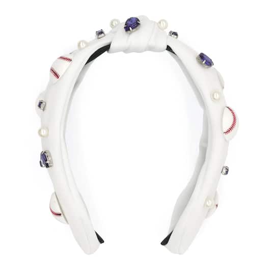 White & Red Baseball Headband by Celebrate It™